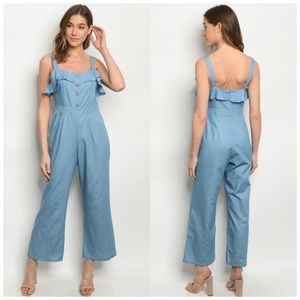 3-PACK Light Blue Sleeveless Jumpsuit